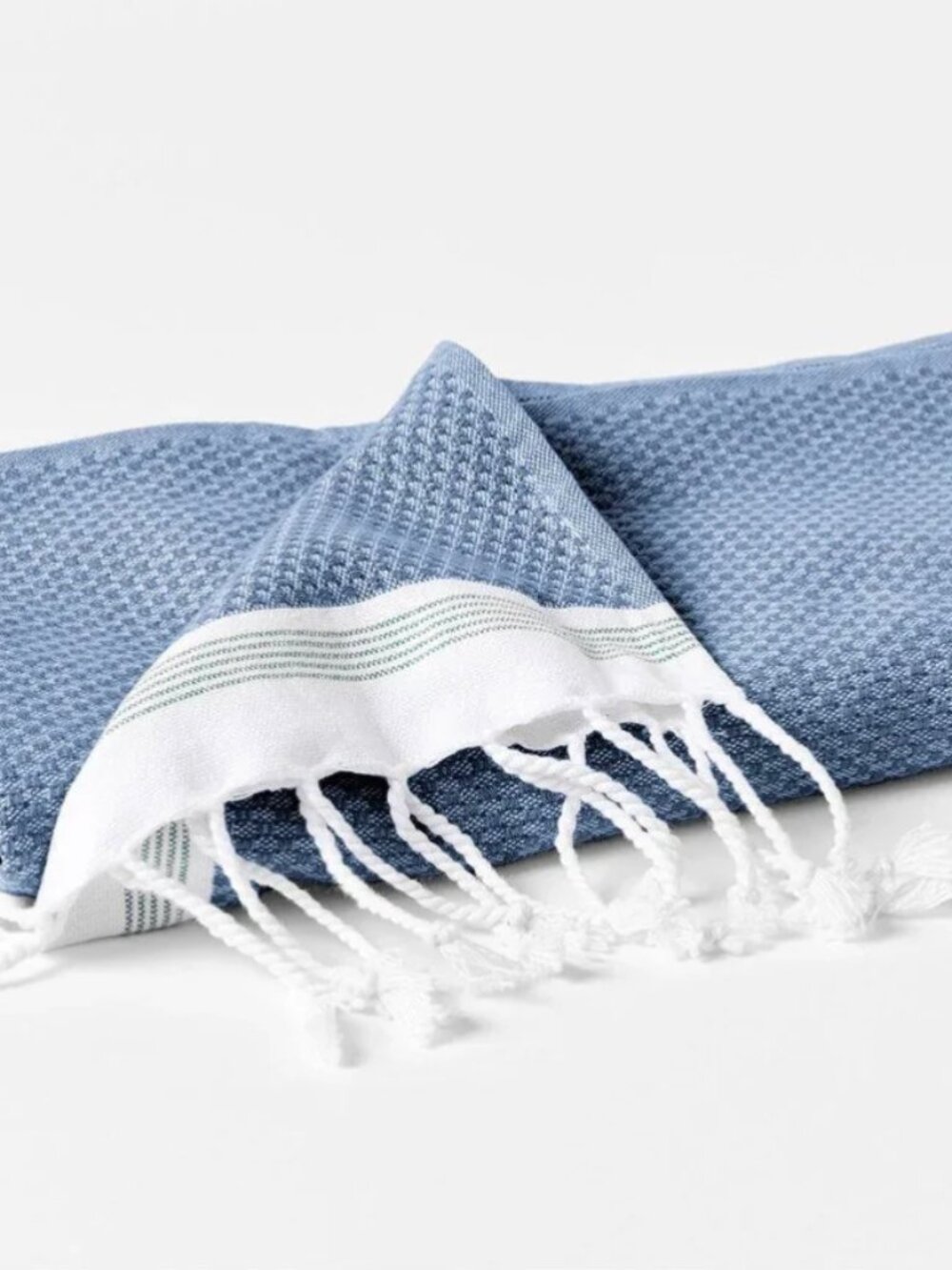 Coyuchi Mediterranean Organic Bath Sheet- Color: Lake w/ Sea Spray: 39"x71"
